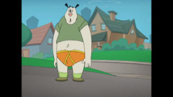Who’s heard of Hoze Houndz? I’m assuming not many. Tho, all the episodes are on YouTube. Anyways, meet Steamer. This guy loses his pants a lot in the series. Underwear of choice is briefs (even tho in one episode he had boxers). In this episode, a