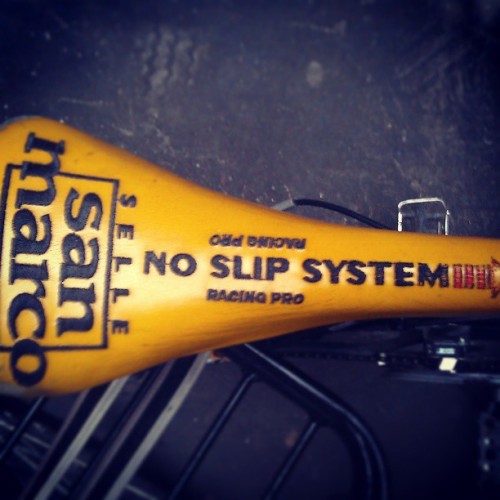 instabicycle: Via @stayloud: keine hose, kein problem #selle #san marco #italia #sadle #sattel #yel