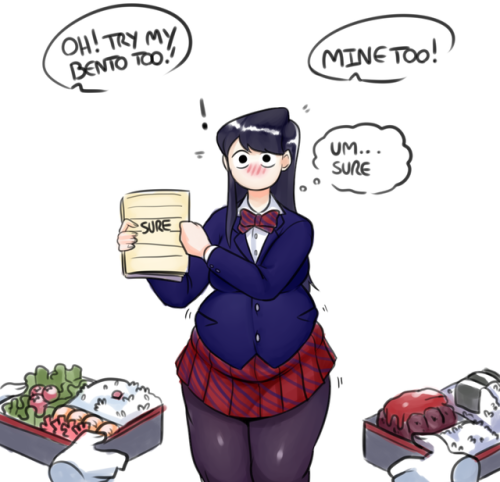 magicstraw:Komi-san Has Trouble Saying No To Food