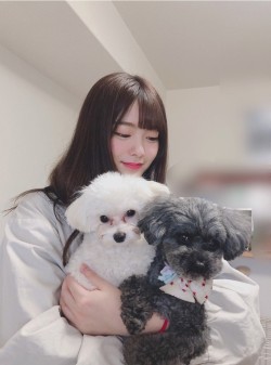 Sex 4846fans:ふわふわの保乃とワンちゃん🐶可愛いですね❤ワンちゃんはオーディションの時に買った？ pictures