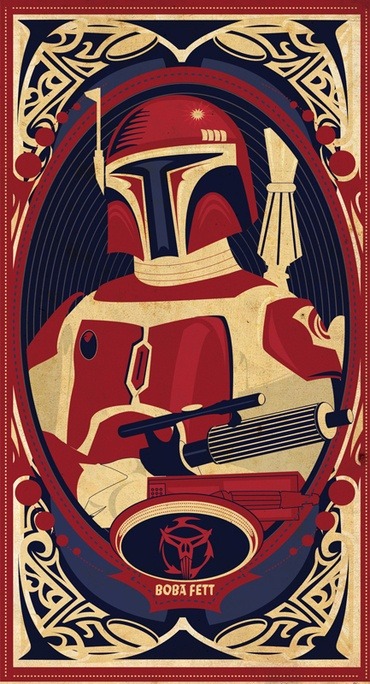 nachomendezt:  Boba Fett by Mike Mann.  Source: Behance