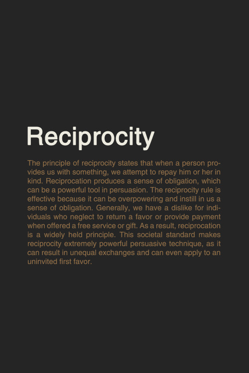 wnq-psychology:Reciprocity  |  @wnq-psychology  |  @fyp-psychologyFrom the Poster Series: Science of