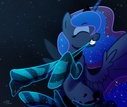 that-luna-blog:  Sparkly sparkly socks on ponies with sparkly manes by DarkFlame75 As featured on Equestria Daily!  &lt;3!