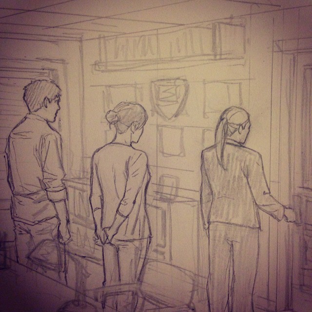 “Step into my office of strange, wobbly lines.” #redteam #pencils #art #comics #comicbook #process