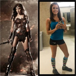 aph-cuties:  gailsimone:  thebanegrimm:  Left is the new Wonder Woman. Being deemed still too skinny and frail. Right is Kacy Catanzaro, the first female to advance to the finals of American Ninja. Considered strong and inspiring to female athletes. Stop