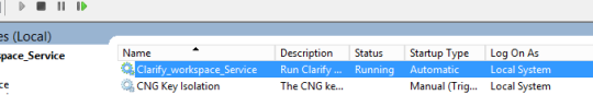 Cleo CLarify 5 windows service screenshot