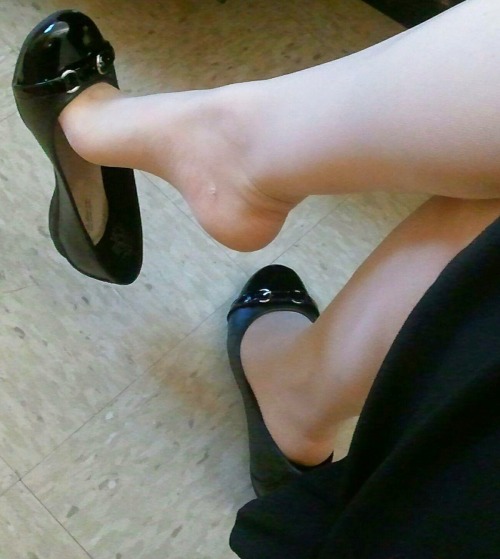 gknfjlvr: A flats dangle from work Love your feet!