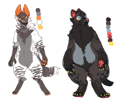 scpkid:  hyena (striped and spotted) adopts i did as practice.they are both for auction http://www.furaffinity.net/view/16506997/