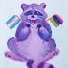theartbluebox:Happy pride from a bisexual raccoon 🦝🏳️‍🌈