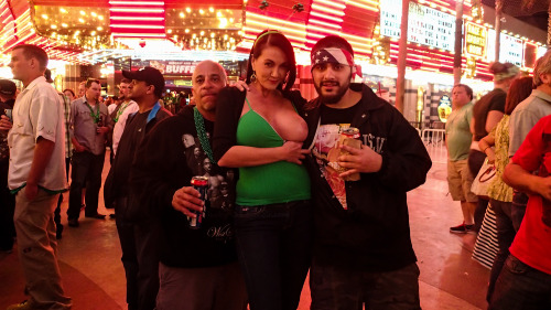 lucky-33:  Mar 2014 These guys were photobombing us as we took a few shots, so I asked her to pose with them. They had no idea she whipped the boob out until I showed them the photo. lol   2 years ago