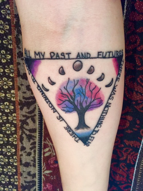 tattoos-org:  “All my past and futures, there was nothing to fear, there is nothing to doubt” Pyramid Song -RadioheadSubmit Your Tattoo Here: Tattoos.org