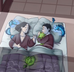 neal-illustrator:  Tiny dragon night lights for the tiny Shimada brothers. Done for anon Comment, request, enjoy 
