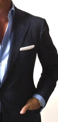 hucklebury:  Pinstripes. Get inspired…Follow Hucklebury for