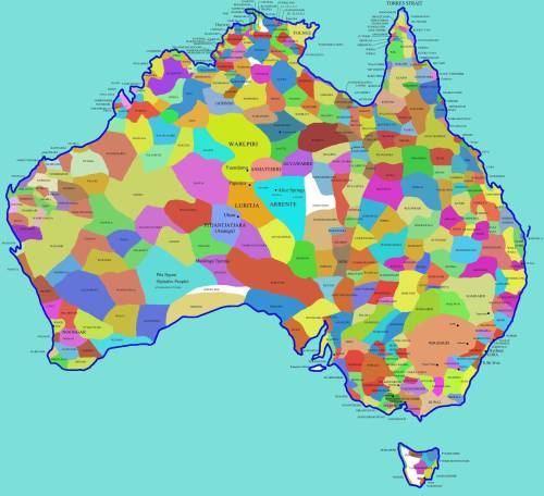 2460bonn: shrinking-mushrooms: grrrl-gear: ewokparade: Map of Aboriginal Australia. ‘Their sto