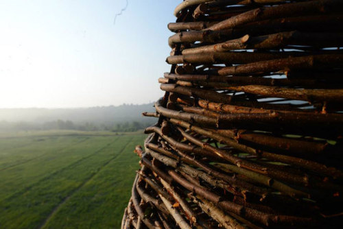 youdidwhatnow: Birch twig installation in Russia by Nikolay Polissky.