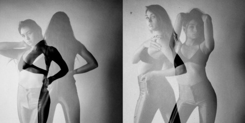 americanapparel:Seeing Double. Tiana in the Disco Pant and Cross Back Bra. Summer 2010.