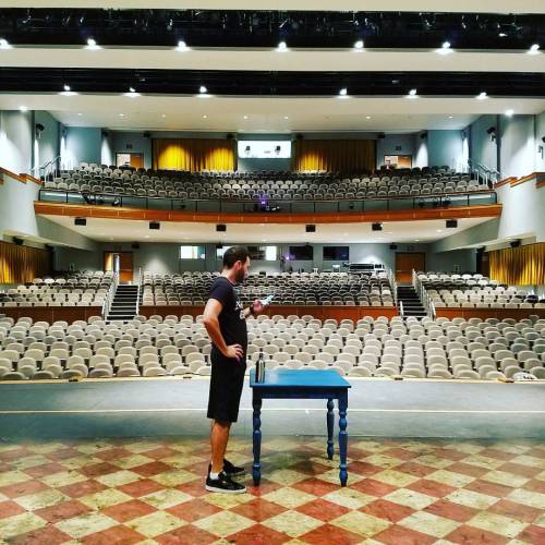 tenshiblogsthings:An Emcee and his table. Immense congrata and gratitude to this guy for swinging in