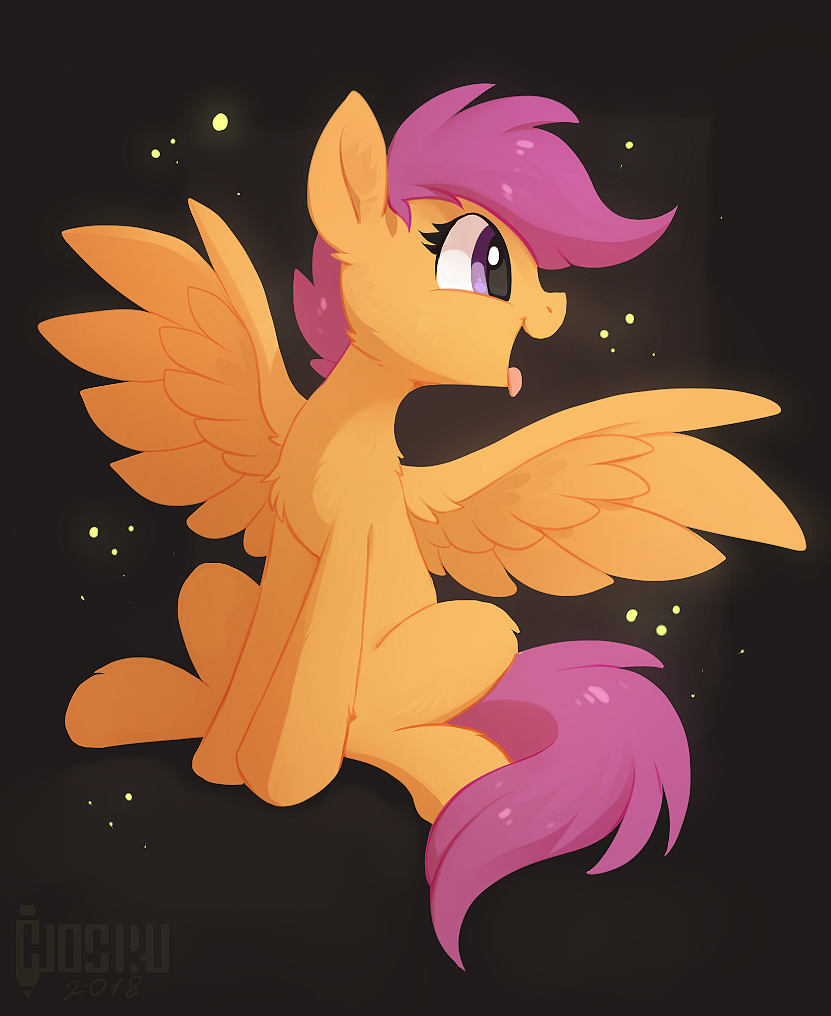 hioshirunsfw:  Tried lineless style, teenage Scootaloo :) (ps:  I don’t use my