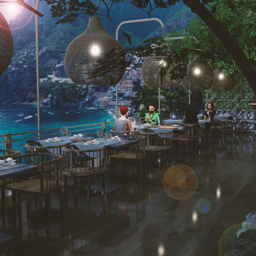 simpledesigner:[SD] Italy-Positano Ristorante * Blender Scene (Not in Game)* Eevee and Cycles* Exc