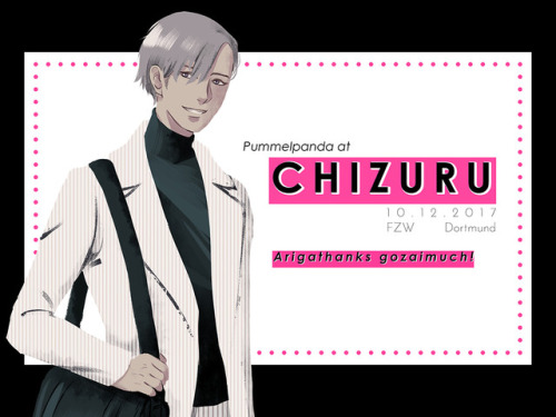  Hey, I’ll be attending Chizuru in Dortmund next Sunday! Come visit me in the artist alley at 