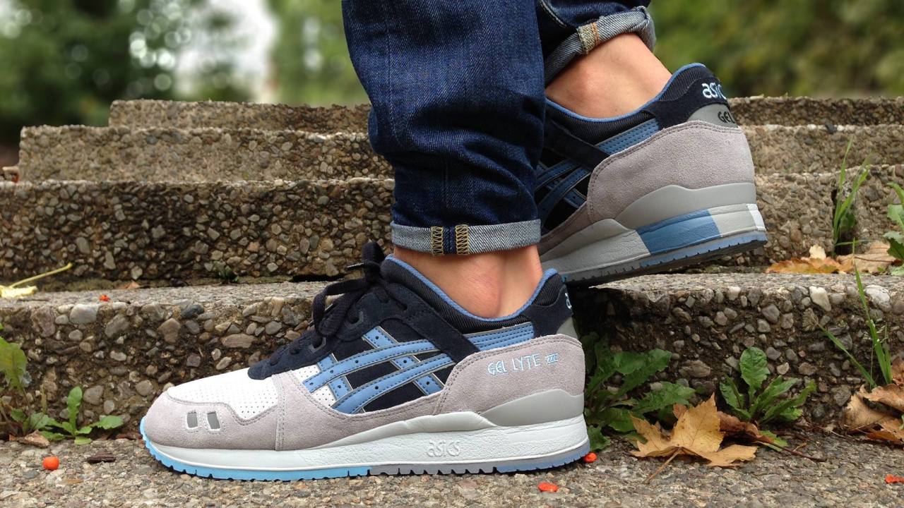 asics gel lyte iii grey light blue black