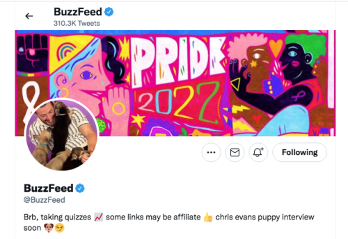 sheisraging: Buzzfeed making this their profile pic, description, and pinned tweet is evidence that 