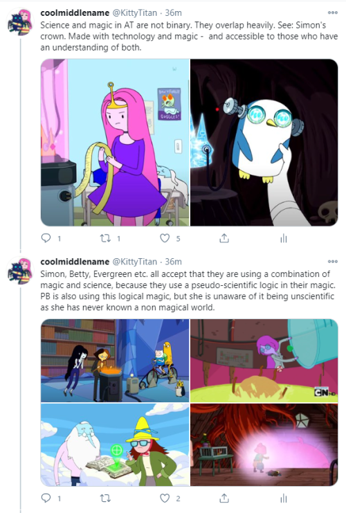 sometipsygnostalgic:I posted about the theory of magic in Adventure Time on twitter.I love how playf