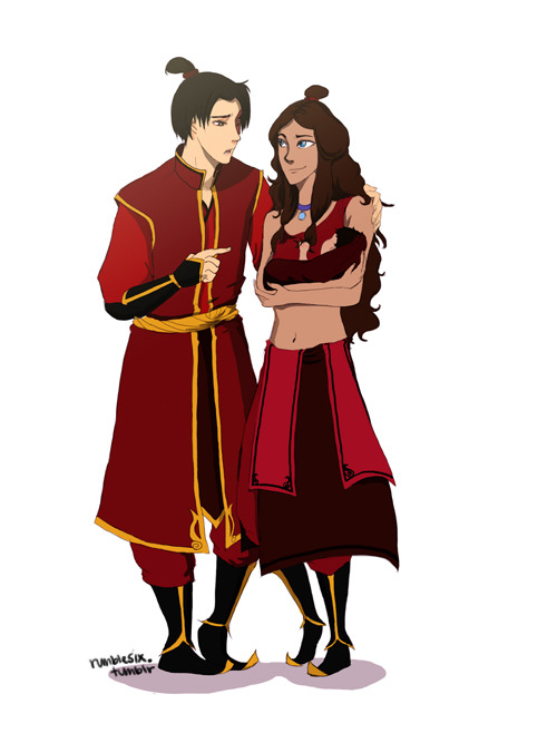 Because Zutara, rumblesix: “Um..Katara…she’s…pulling on your...