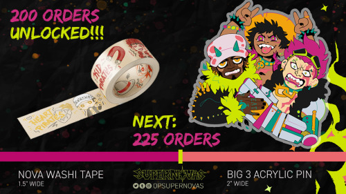 opsupernovas:200 ORDERS HAVE BEEN UNLOCKED!!Every physical order will now include this cute Washi Ta