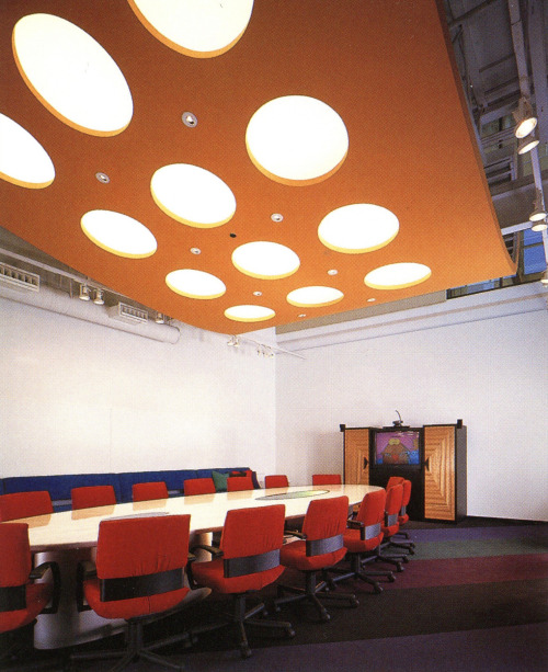 newwavearch90:‘Nicktoons’ Nickelodeon animation offices - Burbank, CA (late 1990s) - Des