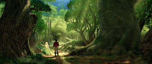 chriisevanss:  Concept Art for Disney’s Tangled.  