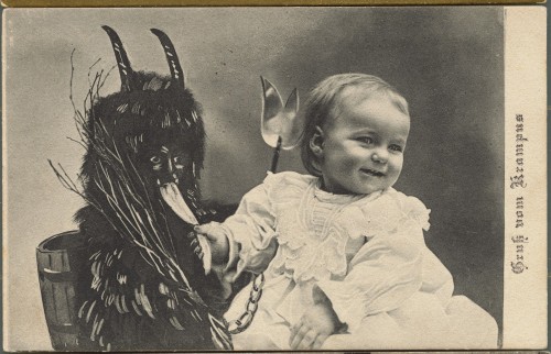 onceuponatown: Grus Vom Krampus, Postcards, circa 1900. Greetings from Krampus.