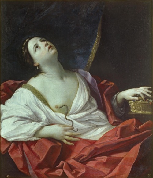 Cleopatra (c.1640). Guido Reni (Italian, 1575-1642). Oil on canvas. Museo Nacional del Prado.Reni de