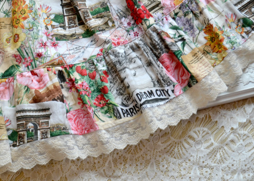  Paris in Spring Skirt “ This skirt is made with a lovely Paris floral fabric with ivory lace detail