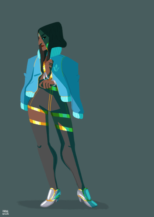 katieelle:Had to give a bomber to my main girl Symmetra too.
