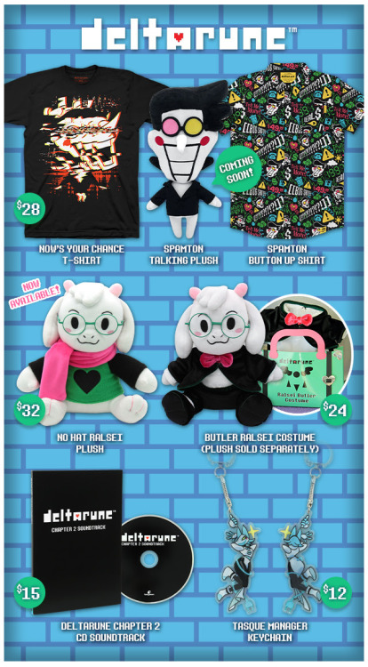 nochocolate:New Deltarune merch has been released, and a couple of “Coming Soon” it