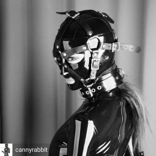 Credit to @cannyrabbit : Leather face harness #selfie #rubber #latex #shooting #fetish #fetishphoto 