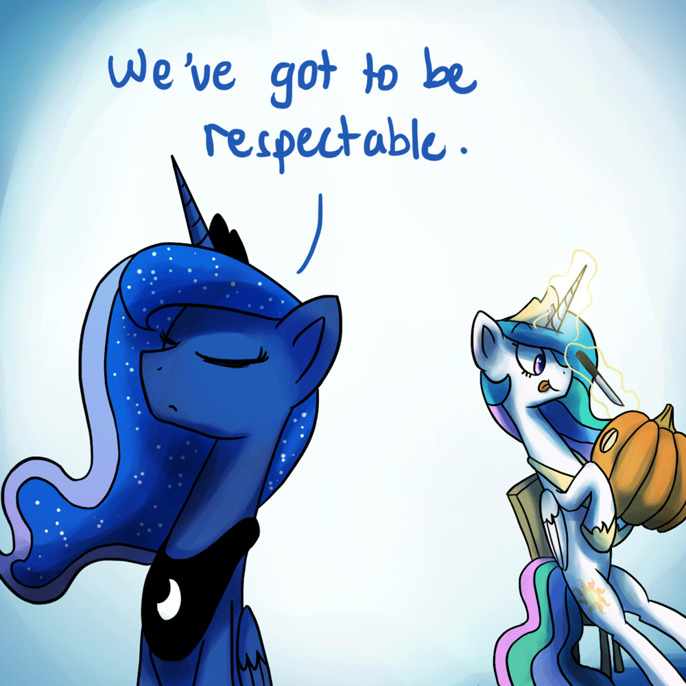 asksunshineandmoonbeams:  Celestia: B-but pumpkin carving is so fuuun.  xD!