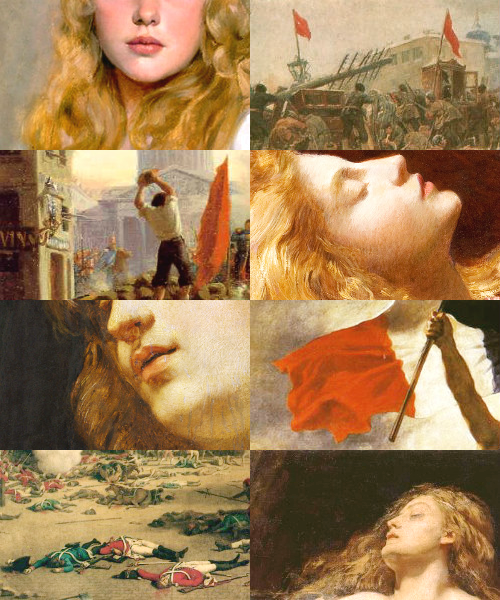 mllecombeferre:Les Misérables as paintings: Enjolras. ___“Enjolras was a charming young man, w