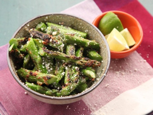 Broiled Asparagus with Cotija Cheese