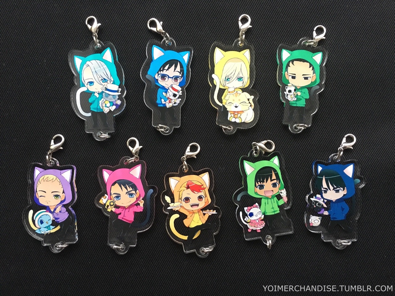 yoimerchandise:  YOI x Namco Namja Town Collaboration Linkable Acrylic Charms, Clear
