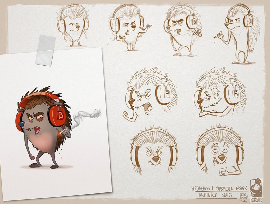Art of Biboun — -hedgehog-🦔📞📡 . Old character design for a...