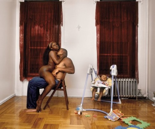 newyorker: Deana Lawson’s Kingdom of Restored Glory Deana Lawson’s work is prelapsarian—it comes before the Fall. Her people seem to occupy a higher plane, a kingdom of restored glory, in which diaspora gods can be found wherever you look: Brownsville,