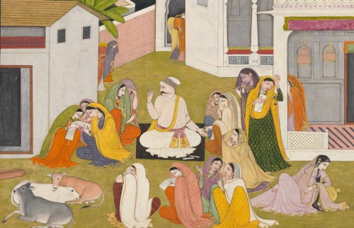Uddhava consoling the women of Braj 