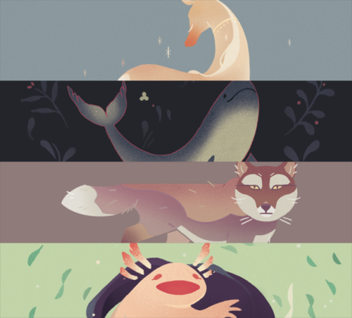 Sneak peeks of some of my strange animals for a collaboration zine I&rsquo;ve been creating with