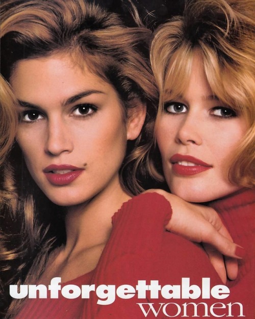 the90ssupermodels:Profile pic@cindycrawford and @claudiaschiffer for Revlon 1992 www.instagr