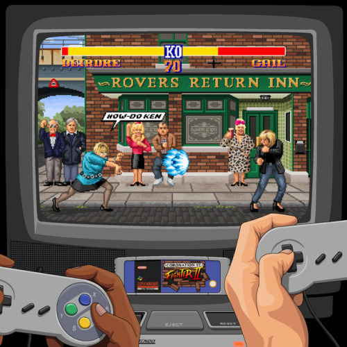 Coronation Street Fighter II (Turbo)Originally requested by Rib HerdmanRedrawn with additional sugge
