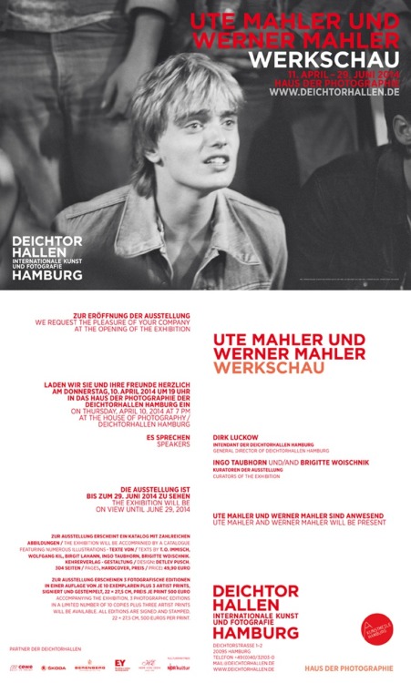 Don`t miss it. Ute und Werner Mahler at Deichtorhallen Hamburg