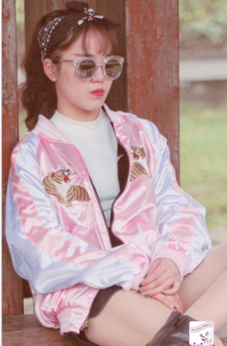 Wanna stay pink and cool? Check out this pink tiger embroidered jacket that send killer vibes  Check