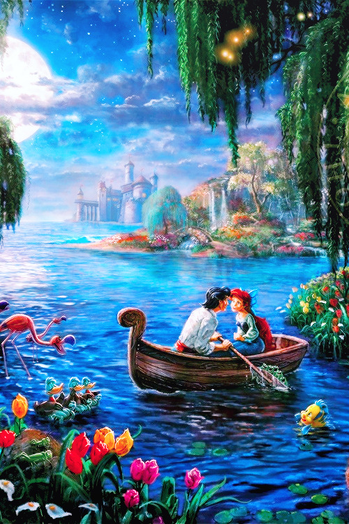 mickeyandcompany: Thomas Kinkade Studios phone backgrounds (featuring their newest Snow White and th